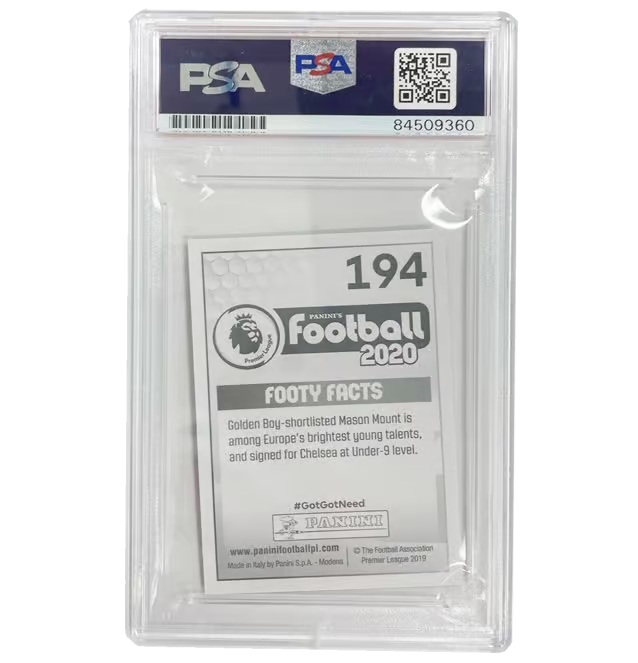 Mason Mount Signed 2020 Panini Premier League Holo Sticker – PSA Authentic
